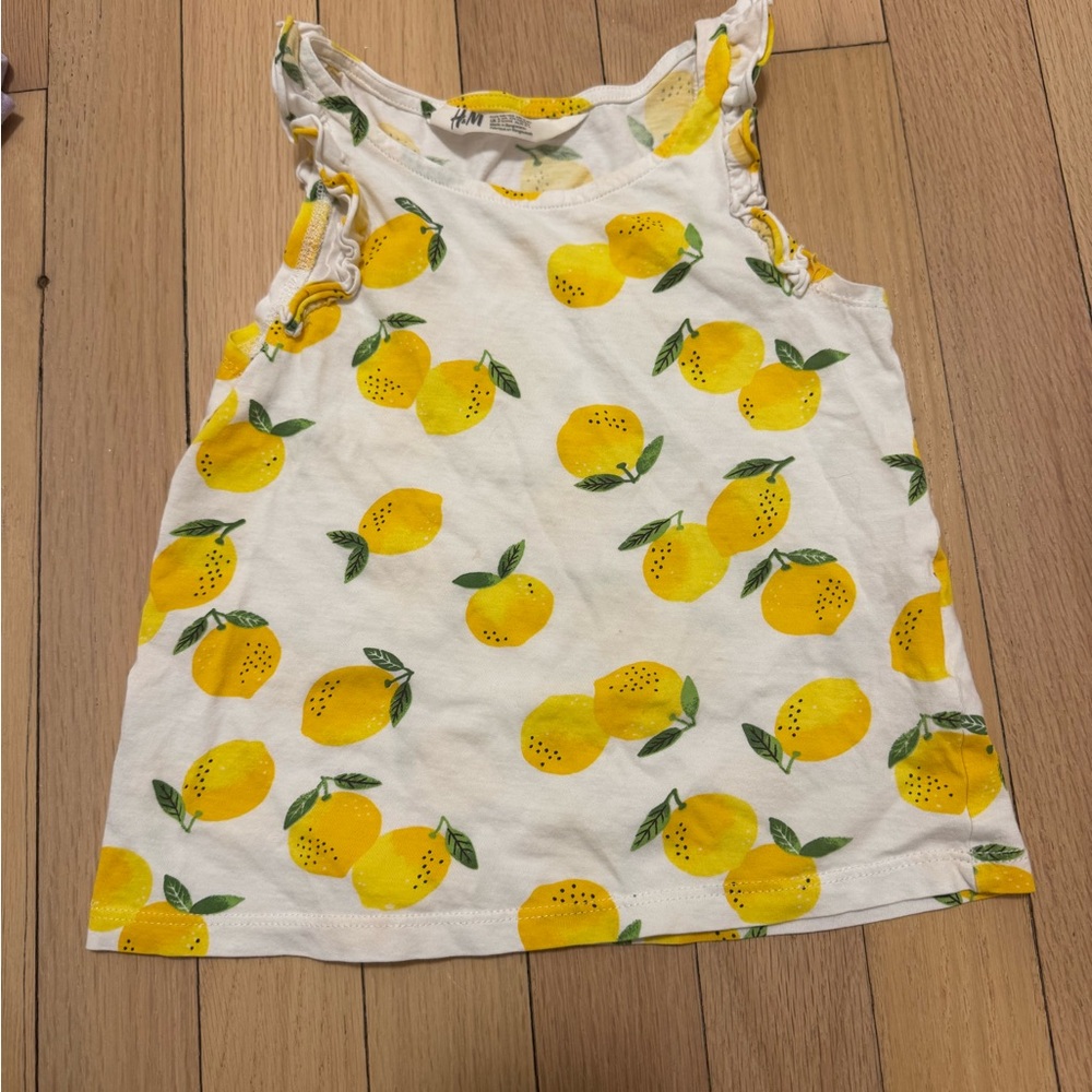 5/$25 🍋 H&M Kids Tank Top with Lemon Print - 2-4Y